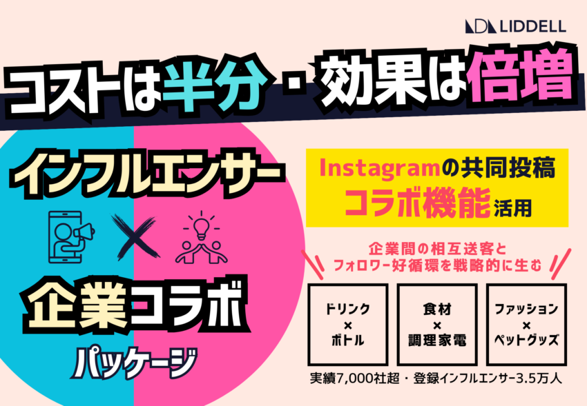 【広告コストは半分、効果は倍増！】《インフルエンサー×企業コラボパッケージ》開始